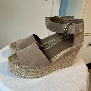 Marc Fisher Tan Suede Espadrilles. Size 8.5
